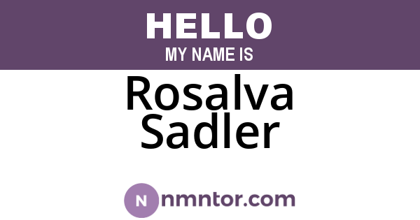 Rosalva Sadler