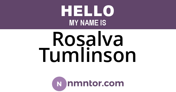 Rosalva Tumlinson