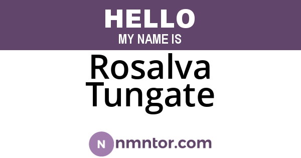 Rosalva Tungate