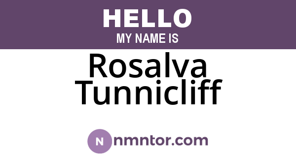 Rosalva Tunnicliff