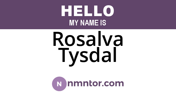 Rosalva Tysdal