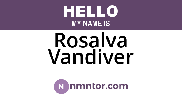 Rosalva Vandiver