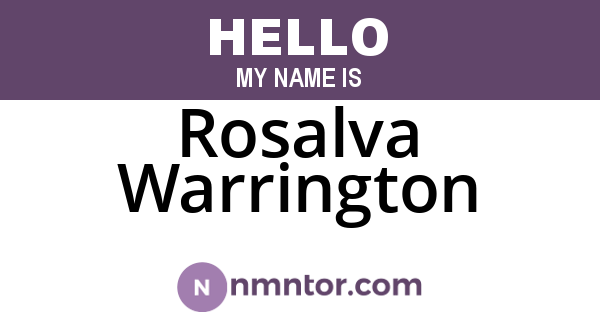 Rosalva Warrington