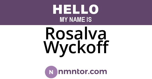Rosalva Wyckoff