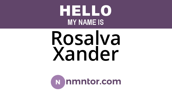 Rosalva Xander