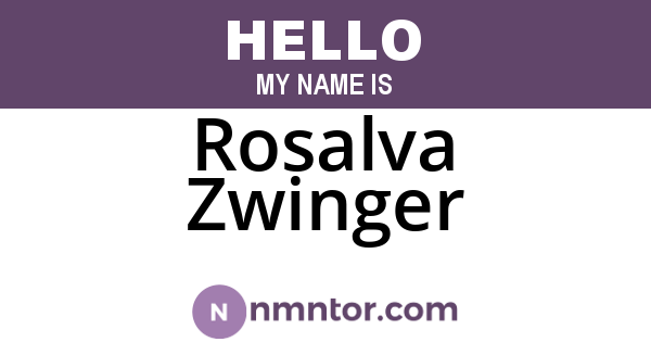 Rosalva Zwinger