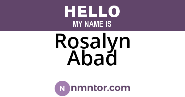 Rosalyn Abad