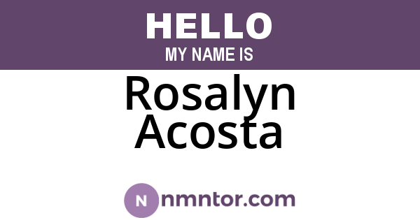 Rosalyn Acosta