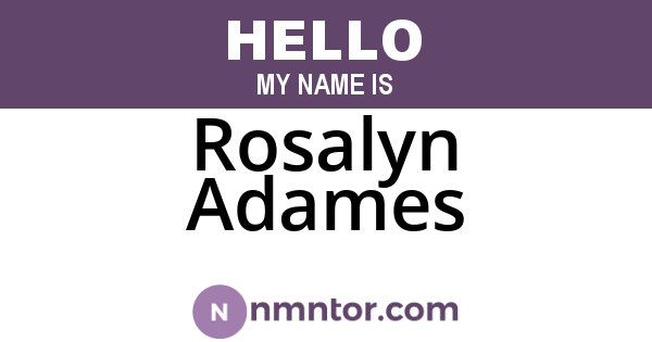Rosalyn Adames