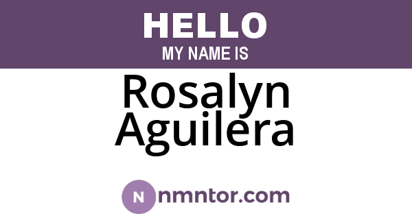 Rosalyn Aguilera