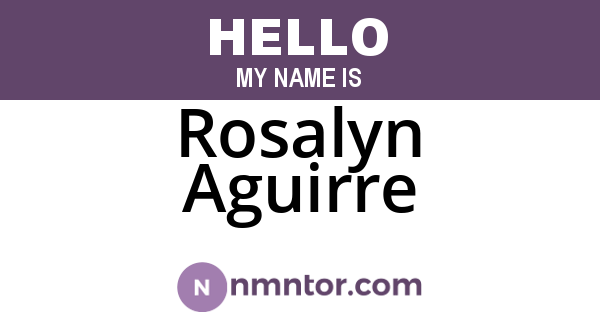 Rosalyn Aguirre