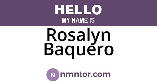 Rosalyn Baquero