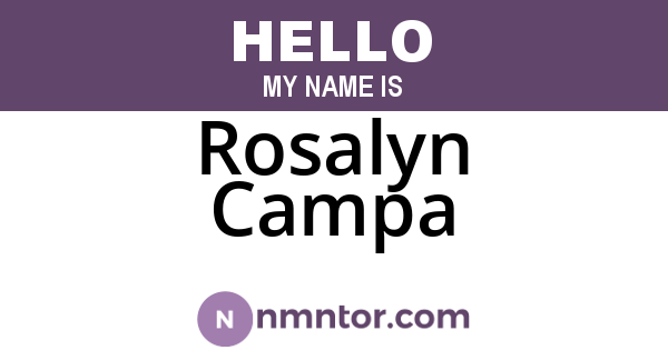 Rosalyn Campa