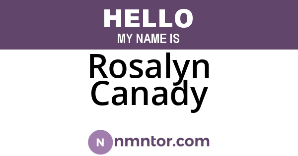 Rosalyn Canady