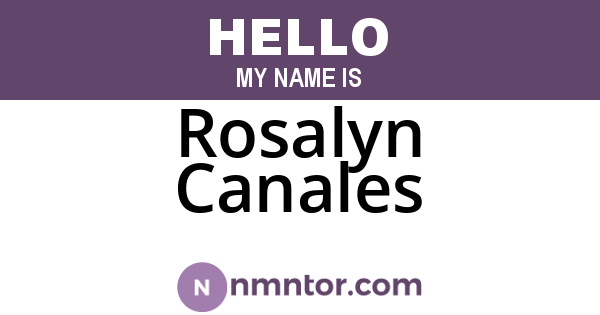 Rosalyn Canales