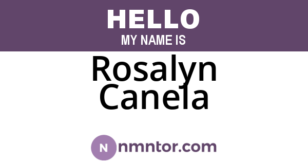 Rosalyn Canela