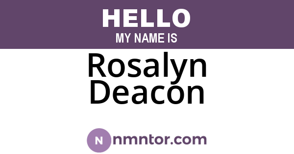 Rosalyn Deacon