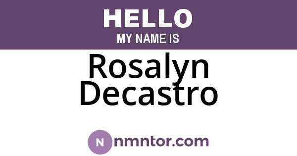 Rosalyn Decastro