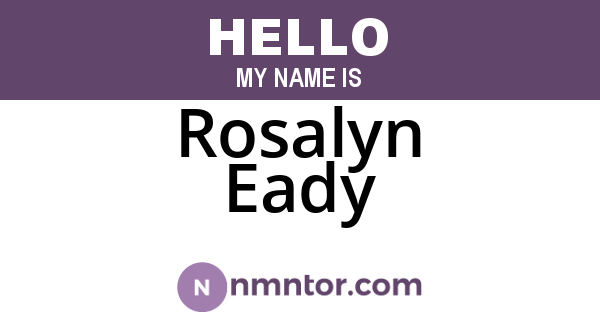 Rosalyn Eady