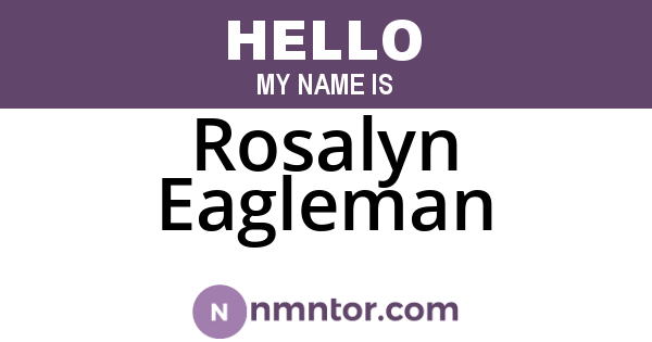 Rosalyn Eagleman