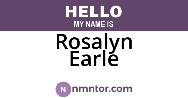 Rosalyn Earle