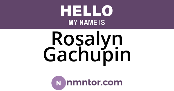 Rosalyn Gachupin