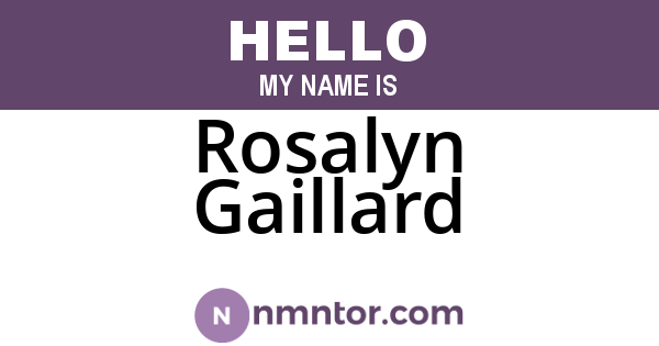 Rosalyn Gaillard