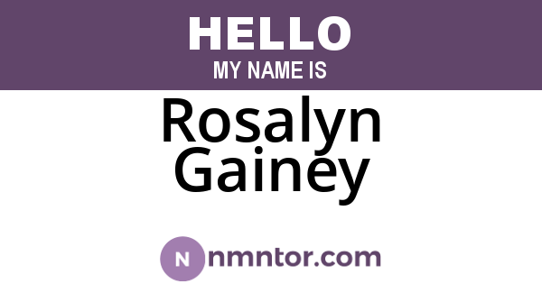 Rosalyn Gainey