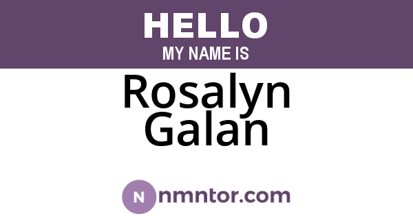 Rosalyn Galan