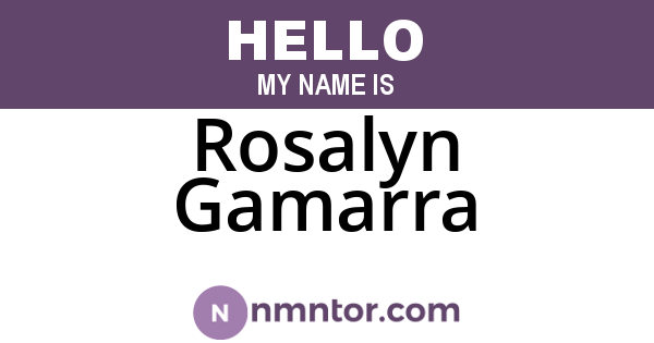 Rosalyn Gamarra
