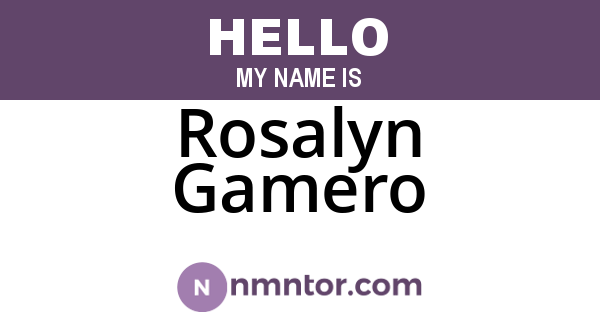Rosalyn Gamero