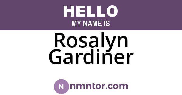 Rosalyn Gardiner