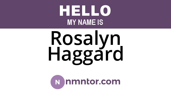 Rosalyn Haggard