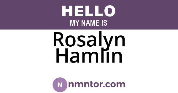 Rosalyn Hamlin