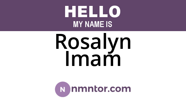 Rosalyn Imam