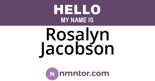Rosalyn Jacobson