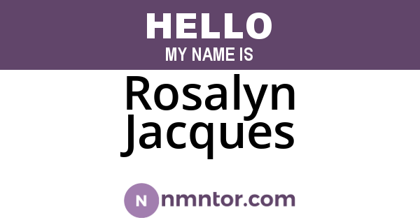 Rosalyn Jacques