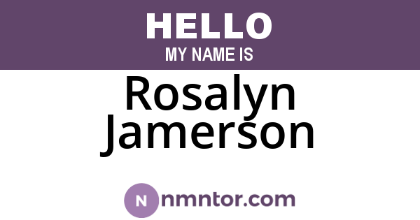 Rosalyn Jamerson