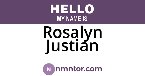 Rosalyn Justian