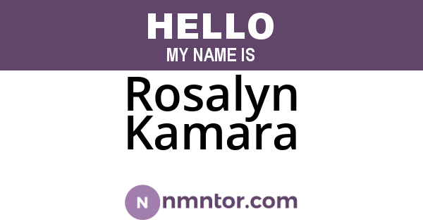 Rosalyn Kamara