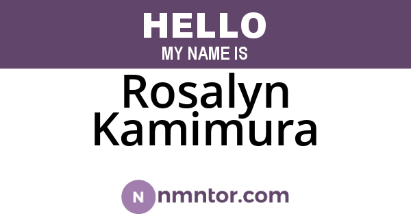 Rosalyn Kamimura