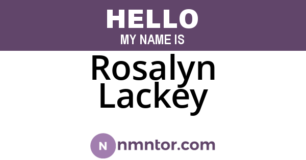 Rosalyn Lackey