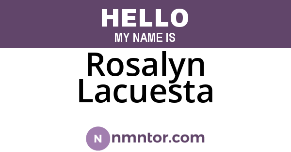Rosalyn Lacuesta