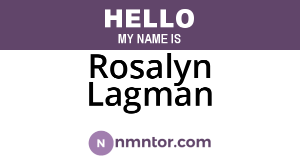Rosalyn Lagman