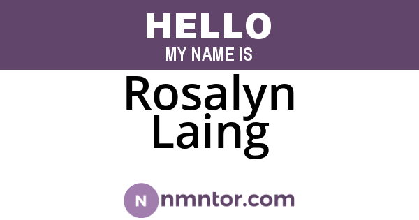 Rosalyn Laing
