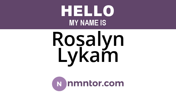 Rosalyn Lykam