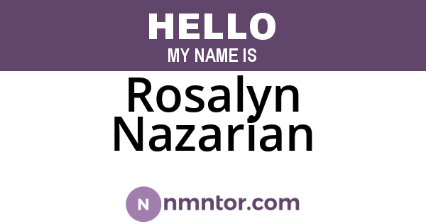 Rosalyn Nazarian