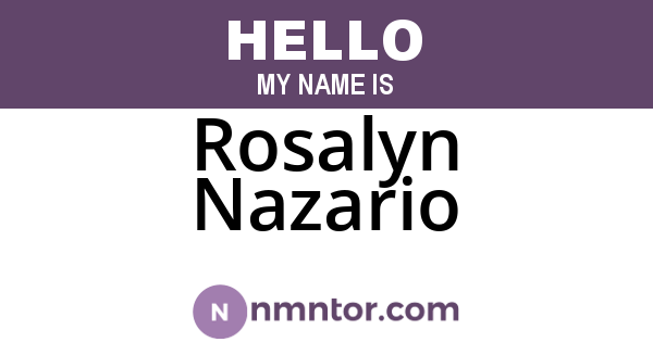 Rosalyn Nazario
