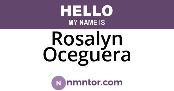 Rosalyn Oceguera