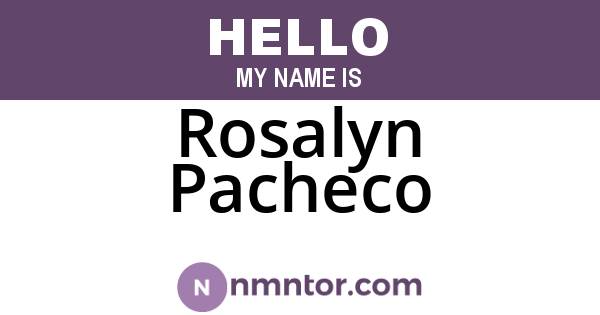 Rosalyn Pacheco